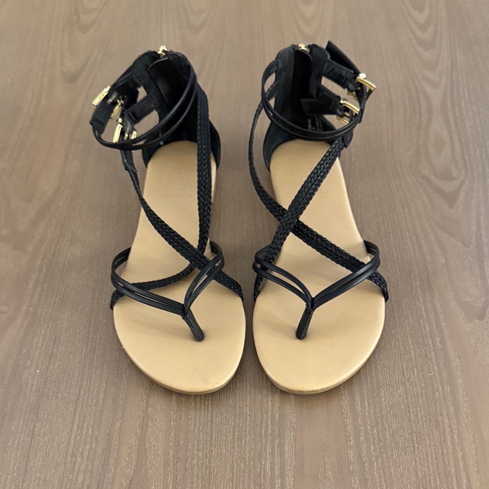 Elegant Black Strappy Sandals
